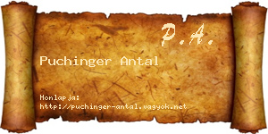 Puchinger Antal névjegykártya